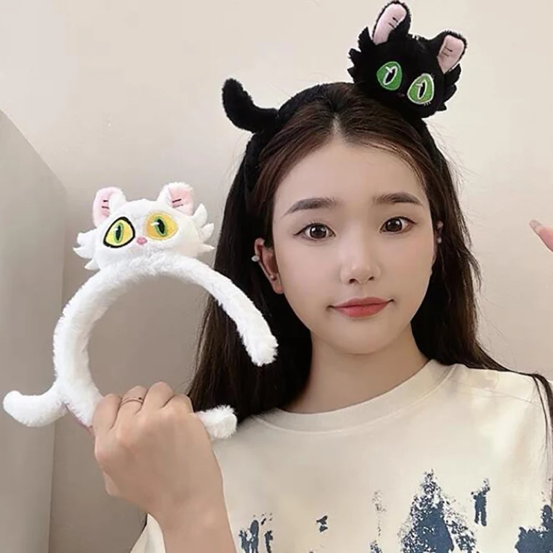

1PC New Cute Plush Cat Hair Hoop Girls Autumn And Winter Hairbands Headwear Cartoon Headbands Hair Accessories Ornaments