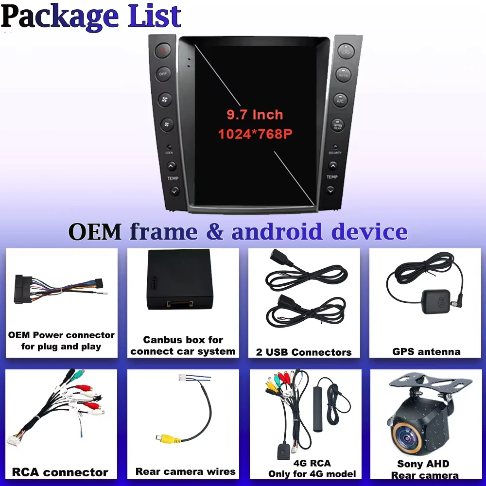 Autoradio Per LEXUS GS300 GS350 GS400 GS430 GS460 2004 - 2011 Carplay Schermo di Navigazione GPS Android Auto 5G Wifi Stereo Bluetoot - Image 6