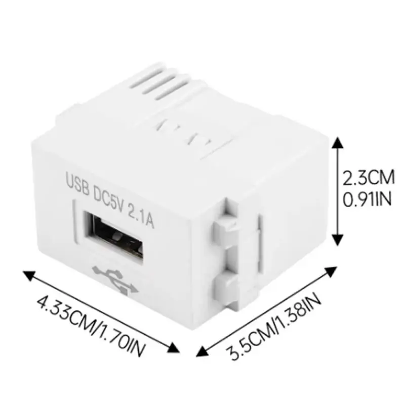 220V Socket USB Power Module 5V Transformer 2.1A Mobile Phone Charging Panel USB Charging Power Socket Switching Adapte