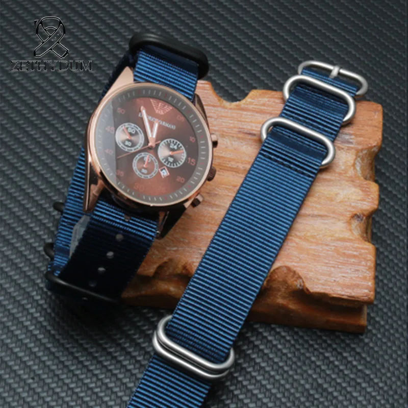 Waterproof Breathable Nylon Canvas Watch Strap - Sporty & Fashionable Wristband Accessory