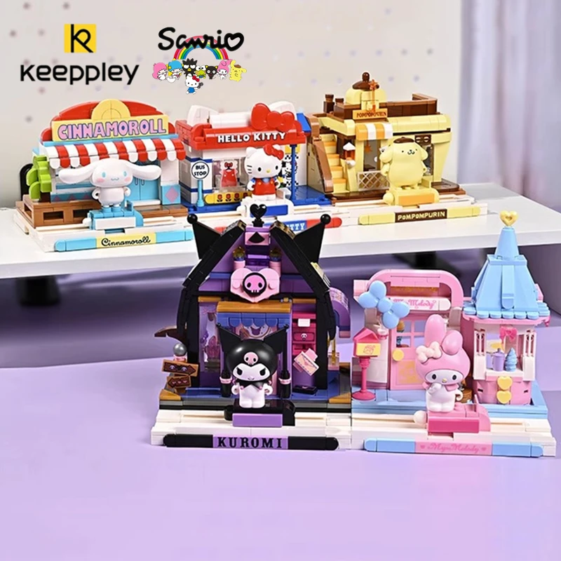 Genuine Keeppley Sanrio Building Blocks Street Scene Series Model