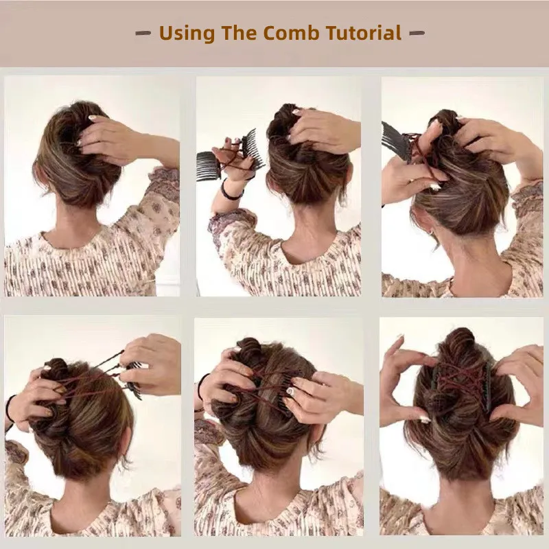 Vintage Creative Magic Hair Comb Elastic Rope Disc | Elastic Hair Comb Clips  Women - Hair Claw - Aliexpress