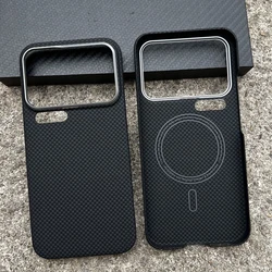 Luxury Carbon Fiber Aramid Magnetic Phone Cover for Xiaomi 17 pro (Black(Mag))