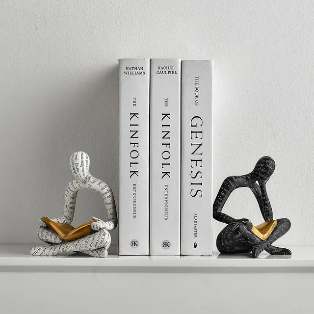 Statue de figure abstraite pour la décoration de la maison moderne, sculptures et FigAuckland pour l'intérieur, ornements de salon nordique, décorations de table 4