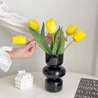 Glass Vase Home Decor Vases Room Decor Nordic Wedding Decoration Flower Pot Colored Glass Container Hydroponic Table Decoration - Image 4