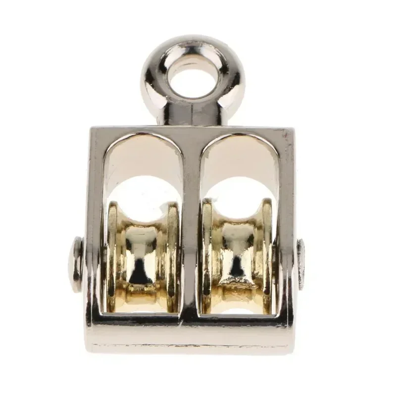 Metal Sheave Zinc Alloy Fixed Pulley Crown Block And Tackle Lifting Wheel 36/52/75mm Mini Single/Double Pulley For DIY swivel pulley rope pulley hoist