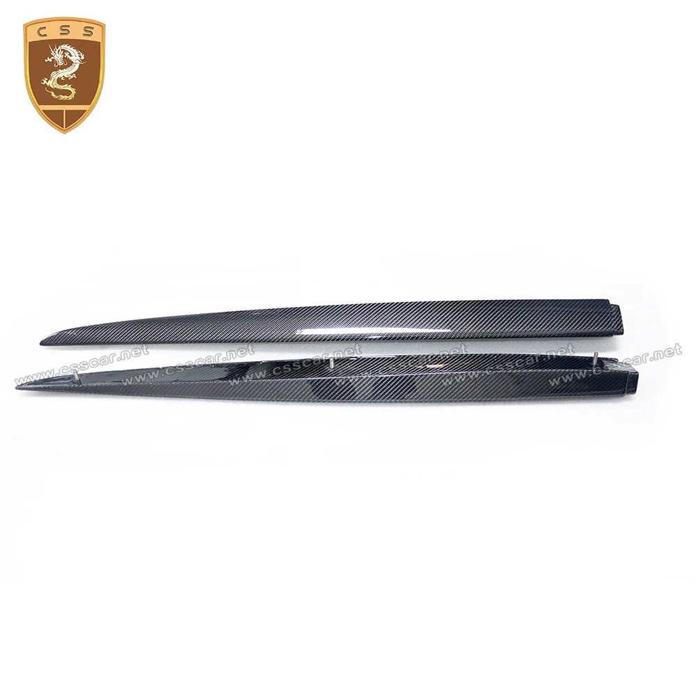 2개의 자동차 사이드 스커트 연장 로커 패널 립 스플리터 (맥라렌 650S 오리지널 스타일 카본 파이버 몰딩 키트용)