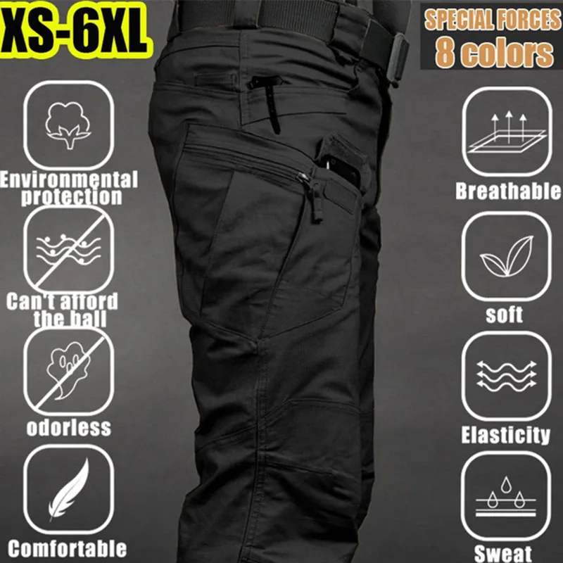 Плюс 6XL тактические брюки мужские эластичные уличные военные армейские