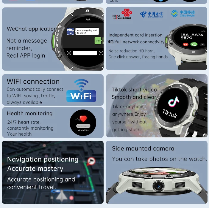  4G ȭ Ʈ ġ, 1.43 ġ AMOLED ũ, GPS  SIM ī, Ʈġ, 2G RAM, 32G ROM, ɹڼ ī޶,   NFC