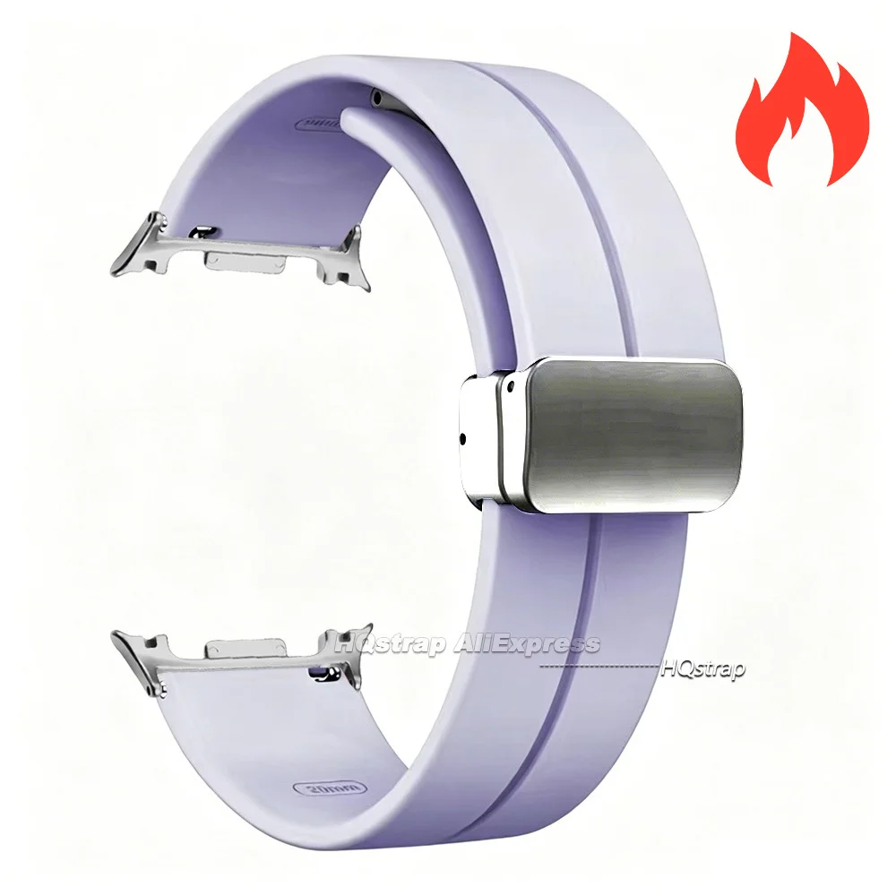 Magnetic Silicone Watch Strap with Secure Buckle - Versatile & Stylish Band