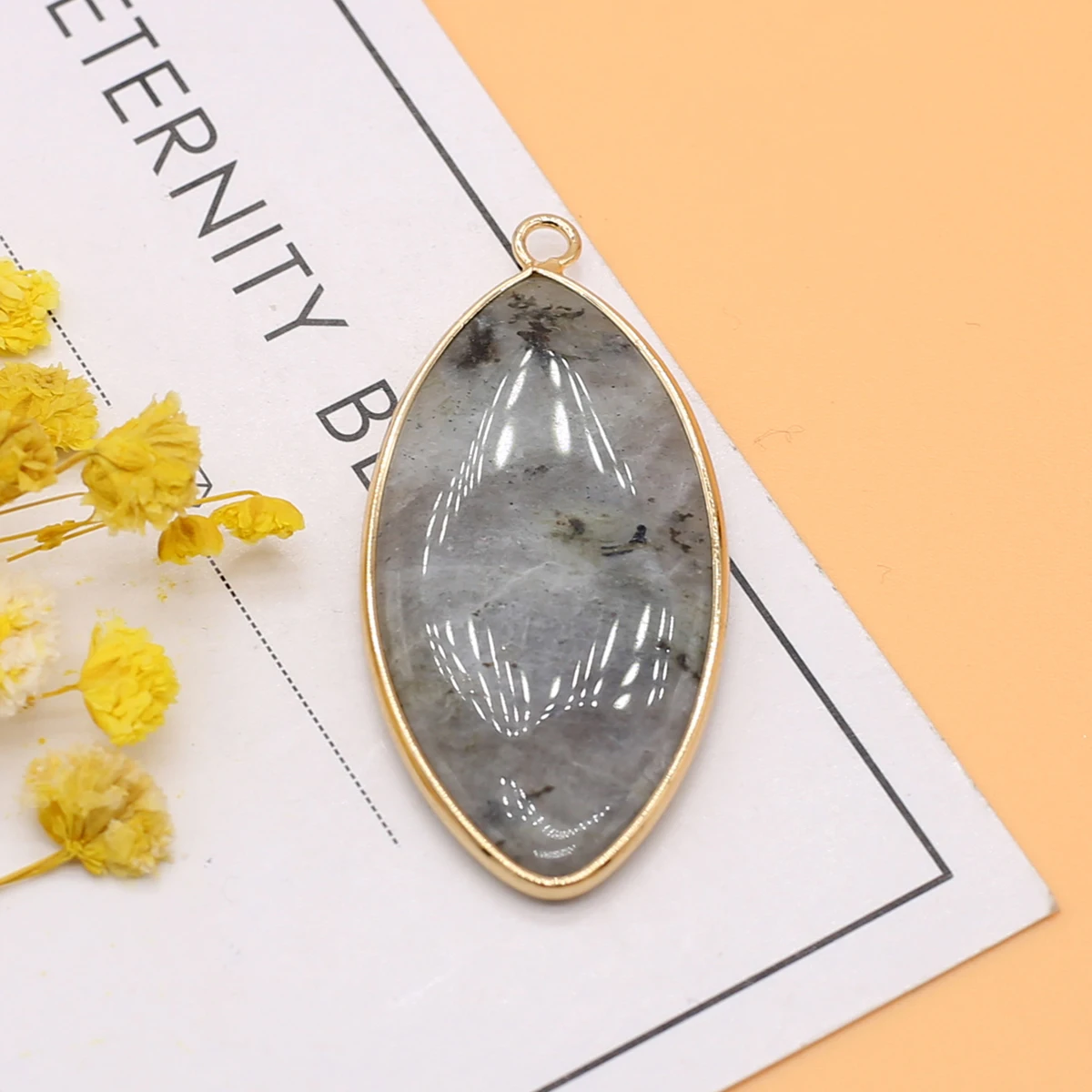 Natural Stone Pendant Oval Shap Gemstone Exquisite Charms for Jewelry Making Diy Bracelet Necklace Earrings Accessories Gifts - 2