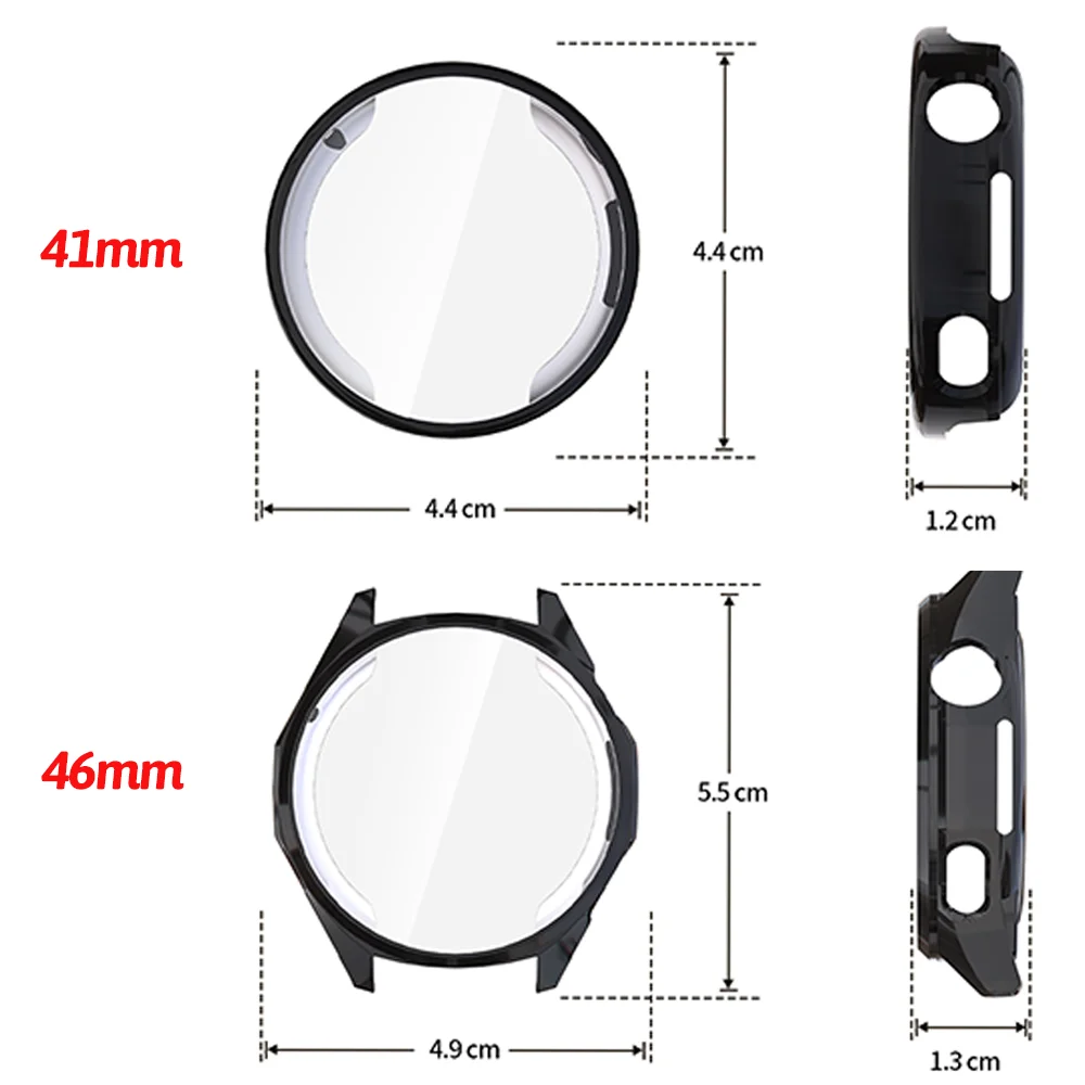 Soft TPU Protective Case with Anti-Scratch Screen Protector for Smartwatch Accessories