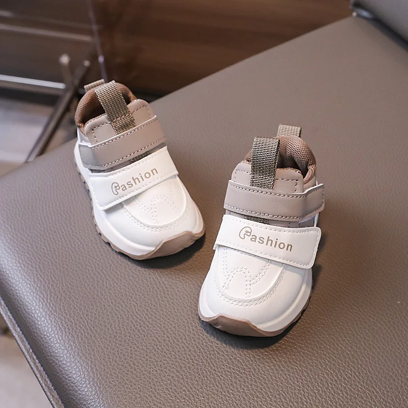 Children High-top Autumn Sneakers Boys Anti-kick Sports Shoes Girls Double Hook Design Sneakers Baby Soft Walking Shoes 5