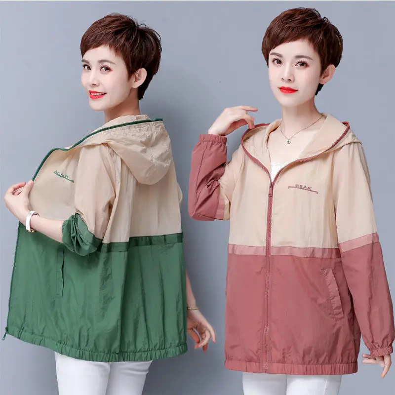 

Женская пляжная одежда Top2023, летняя новая Солнцезащитная одежда, женские свободные куртки, Женское пальто с УФ-защитой, куртка с капюшоном