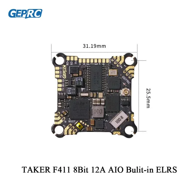 GEPRC TAKER F411 8Bit 12A AIO 42688-P Gyro for Buzzer and LED Light Function DIY RC FPV Quadcopter Replacement Accessories Parts 1