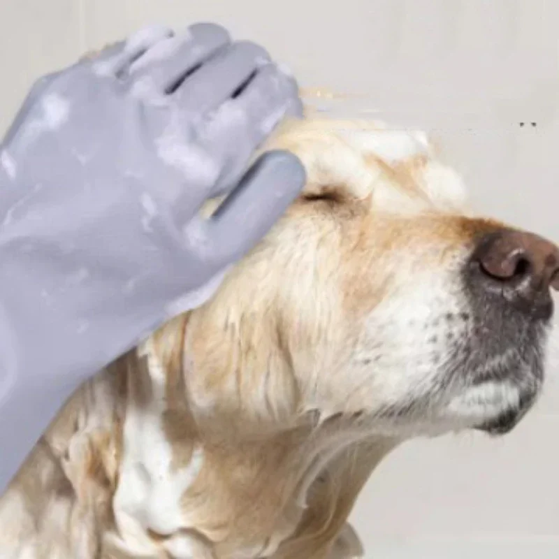Pet Bathing Gloves 1PC Dog & Cat Grooming & Cleaning Nail Clippers Absorbent Towel Massage Brush Sticky Hair Sticker Pet Supplie