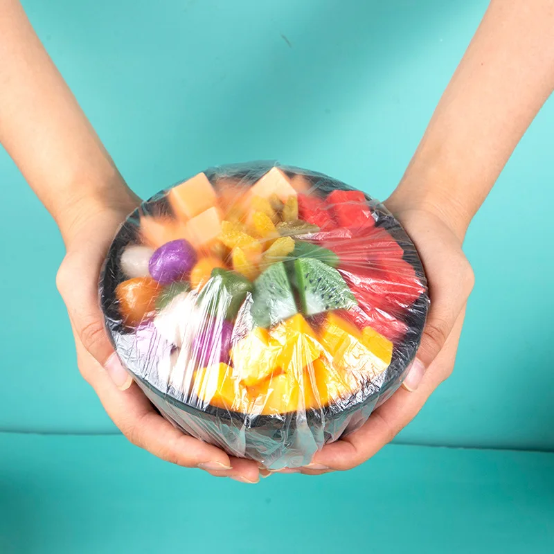 Food Cover 100/1000pcs Disposable Food Cover Plastic Wrap Elastic Food Lids For Bowls Cups Caps Storage Kitchen Fresh Keeping Saver Bag