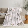 Horse Blanket Gift for Girls Women Cartoon Horses Flannel Cute Farm Animal Blankets Soft Lightweight for Lovers Decor Sofa Bed 3