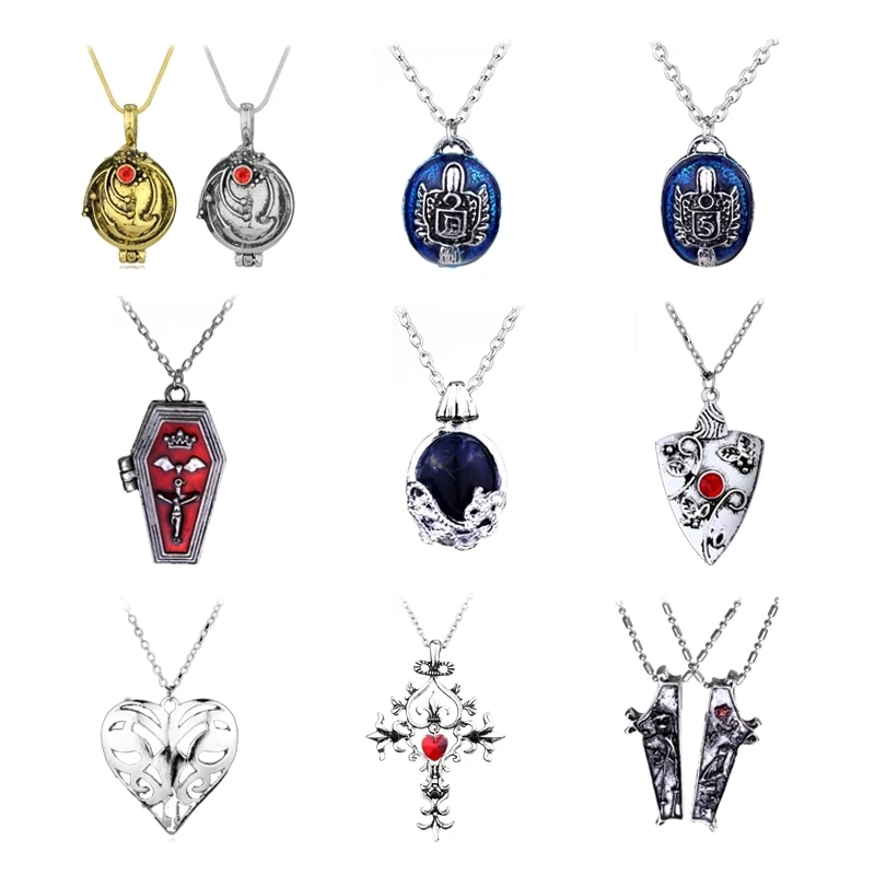 The Vampire Diaries Collana Vintage Kit Ciondolo Fashion Movie Jewelry Cosplay Per Le Donne All'Ingrosso