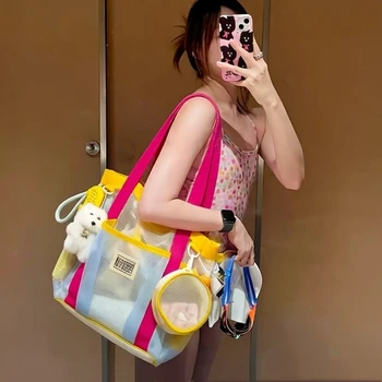 Borsa da Nuoto da Viaggio, Borsa da Spiaggia Portatile, Grande Capacità, Impermeabile, con Separazione Asciutto/Bagnato, Organizer Sportivo