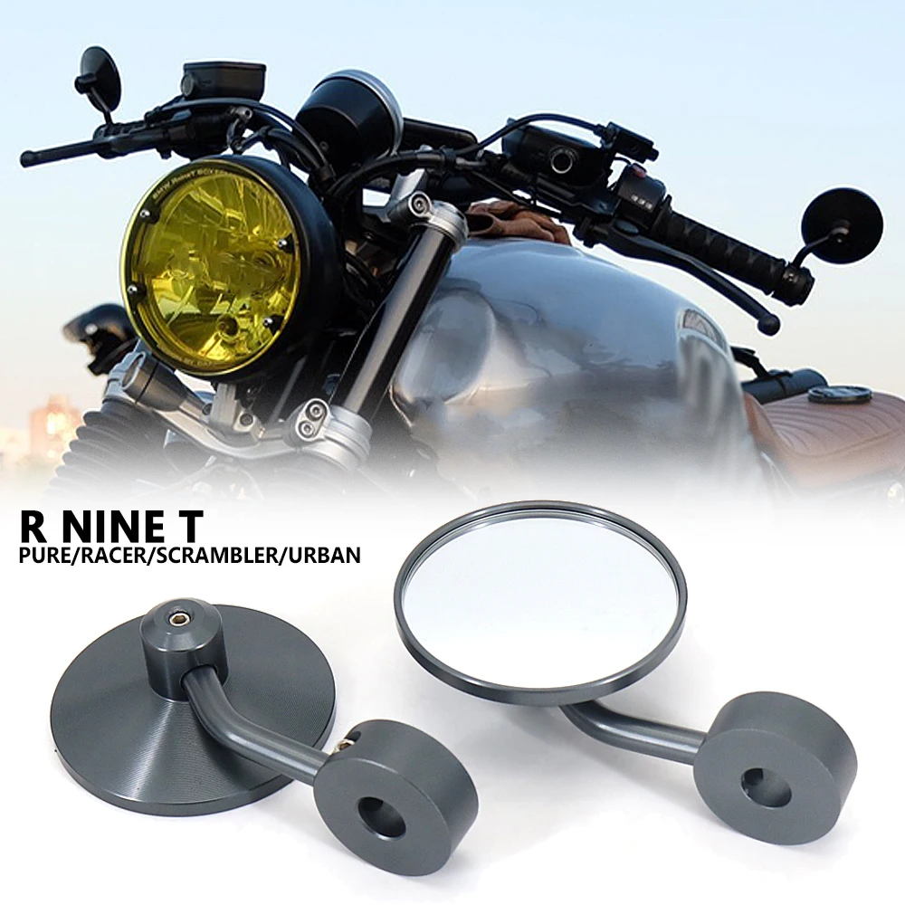 

Motorcycle Rear View Mirrors Round Handle Bar End Side For BMW R9T RNINET Scrambler Rninet Racer R NINET NINE T Pure Urban