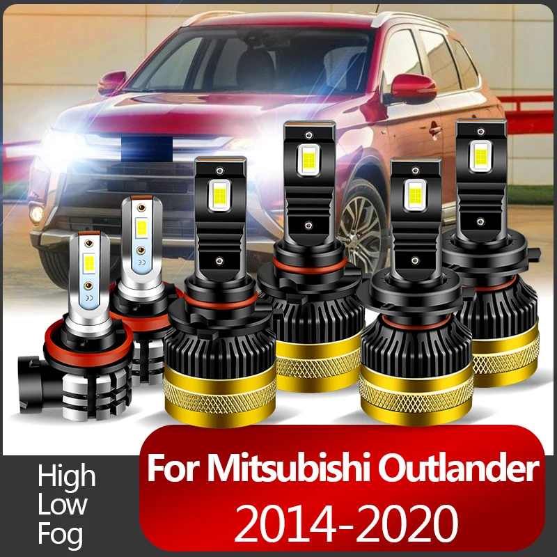 2X 30000LM For Mitsubishi Outlander 14-20 Car LED Headlight Bulbs 9005 High Beams H7 Low Beams H11 Fog Lamp High quality Canbus