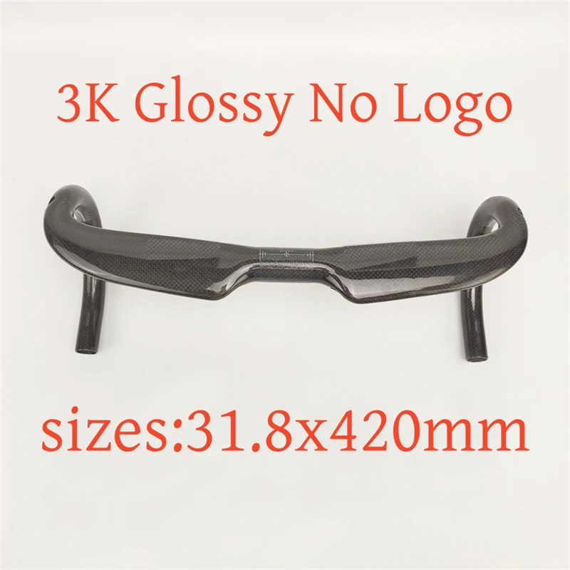 Carbon Fiber Aerodynamic Bicycle Handlebars - Lightweight & Reinforced Design with Internal Routing