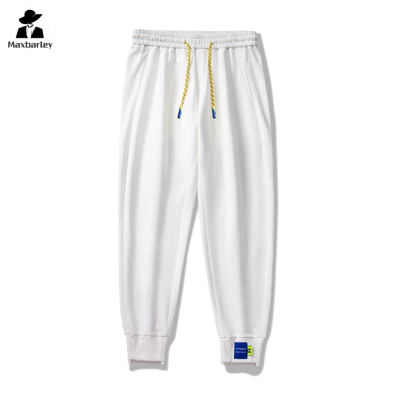 Men's cotton pants sports tights Baichao brand spring and autumn young student couple loose casual pants men's 2024 pants