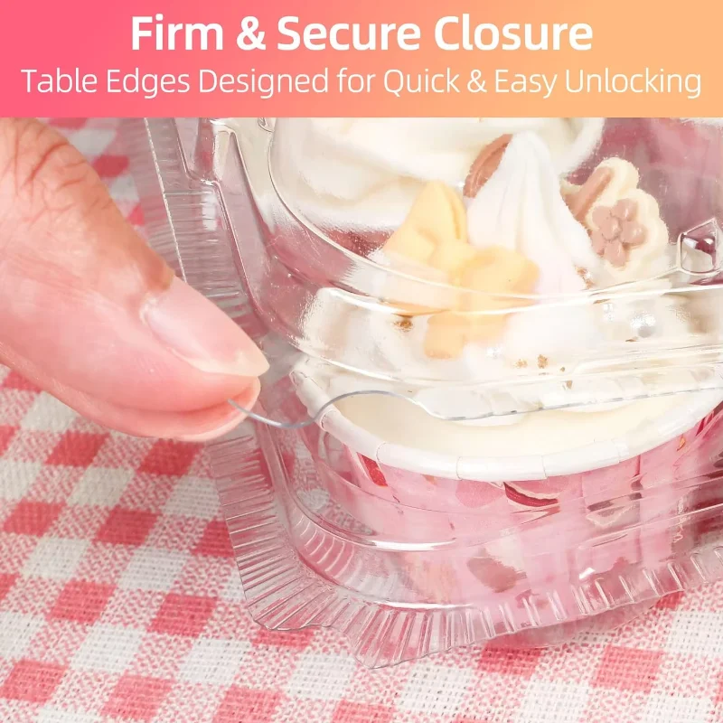 Cupcake Box Container 4/6/12/24 for Cake Carrier Muffin Box Bake Muffin Tart Storage Tray