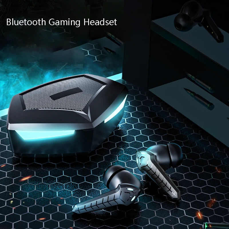 Фото Беспроводная игровая Bluetooth-гарнитура P36 TWS, настоящий наушник наушники-вкладыши для соревнований по электроспорту с низкой задержкой, стереонаушники с Драйвером №1