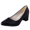 2021 New Women Pumps Black High heels 6cm Lady Patent leather Thick with Autumn Pointed Single Shoes Female Sandals Big 33-41 5