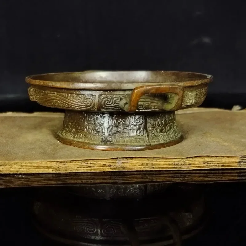 Antique Bronze Ware Collection Round Fruit Plate Dinner Snacks Candy Plate Home Restaurant Retro Decorative Bronze Ornaments 4