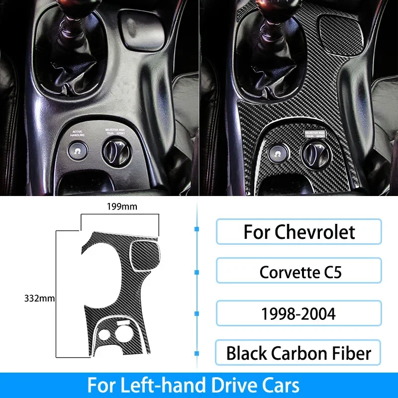 Kit Revêtement Fibre Carbone Pour Corvette C5 (1998-2004) - Garnitures Intérieures époxy Noir
