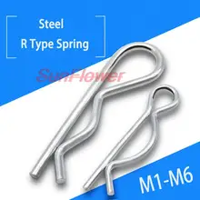

5-20pcs M1M1.2 M1.6 M1.8 M2 M2.5 M3 M3.5 M4 Steel R Type Spring Cotter Pin Wave Shape Split Clip Clamp Hair Tractor Pin for Car