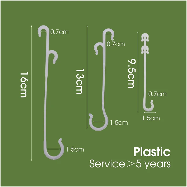 50 db Kerti Növényi Paradicsomos Tartó J Horog Klipek Zöldségrácsos Megakadályozzák A Paradicsomot, Hogy Megcsípjék Vagy Leesjenek Kötött Szerelvényrögzítőt - Image 3
