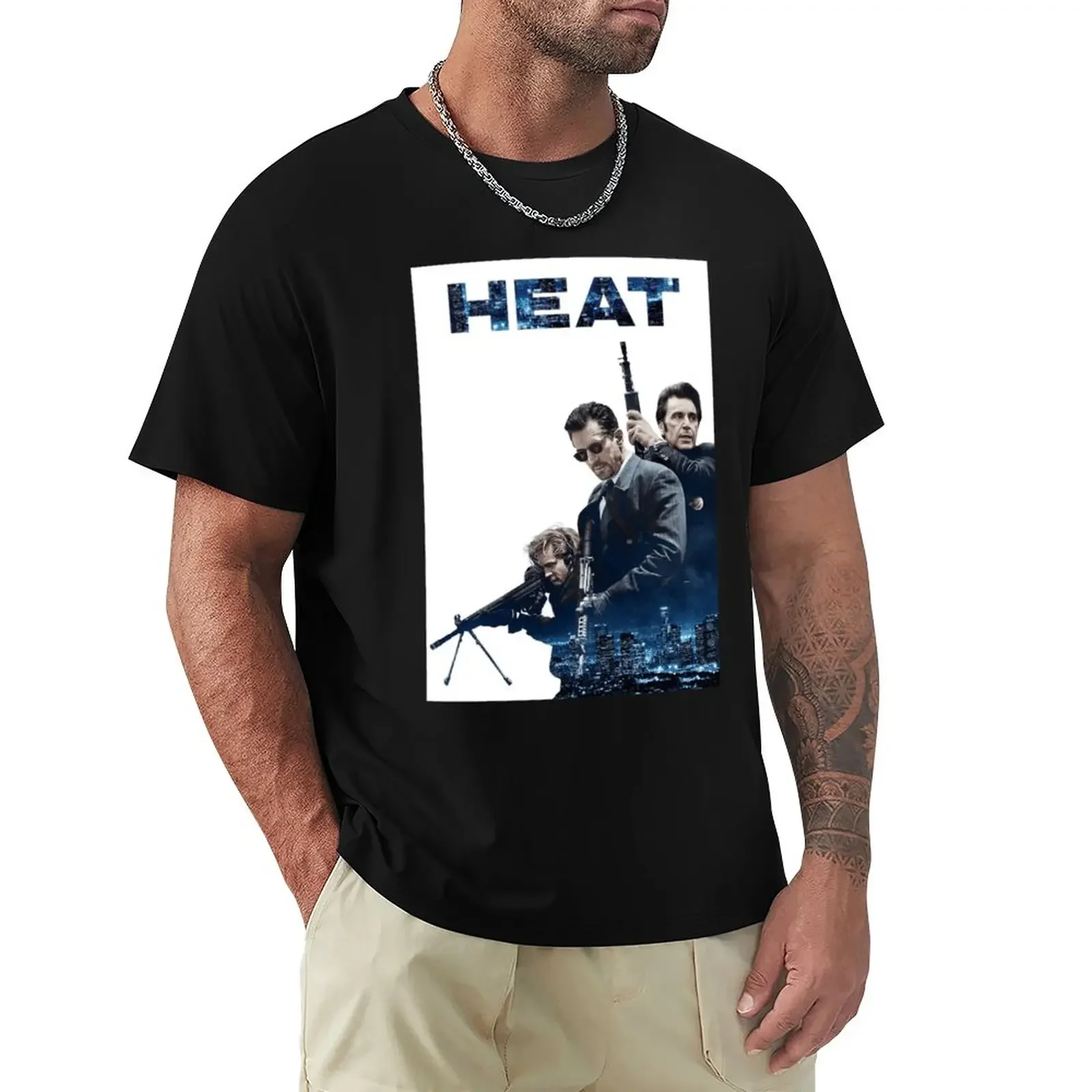 

Heat (1995) Classic . T-Shirt summer top anime for a boy mens graphic t-shirts funny