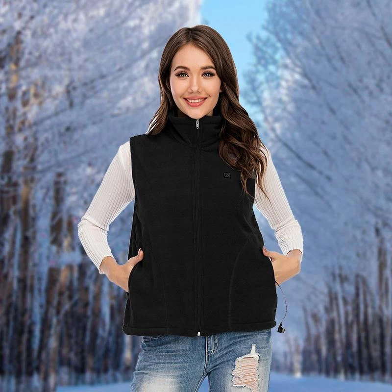 Gilet chauffant unisexe, veste chauffante USB avec température réglable  avec doublure polaire douce pour voyage de randonnée | AliExpress