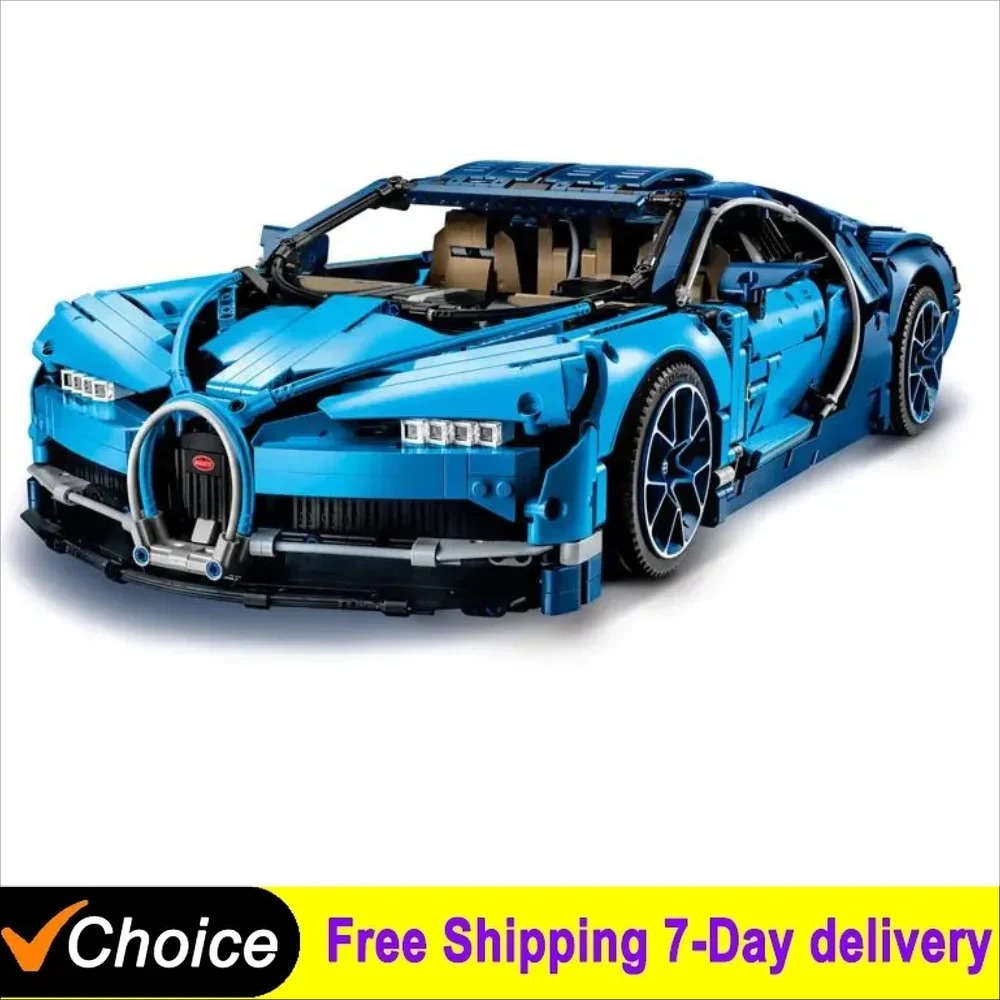 3599PCS MOC Technical Bugattied Chirons Compatible 42083 Super Sports Racing Car Building Blocks Set  Toys Vehicles Models Gifts