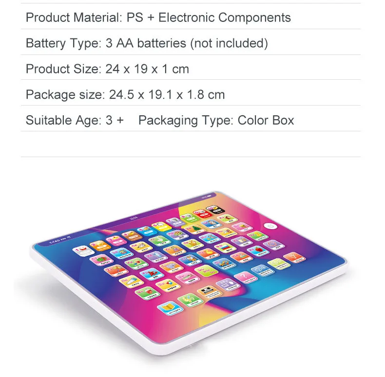 Children's Tablet New Y-pad Russian Learning Computer IQ Training Educational Study Toys ChildrenLearning and Education Kid Gift 5