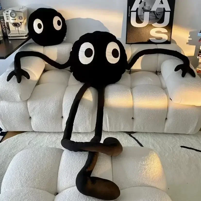 

Black Coal Ball Doll Doll Sofa, Bedroom, Pillow, Plush Toy Funny Cushion Pillow Sofa Pillows Home Decor Cute Pillow