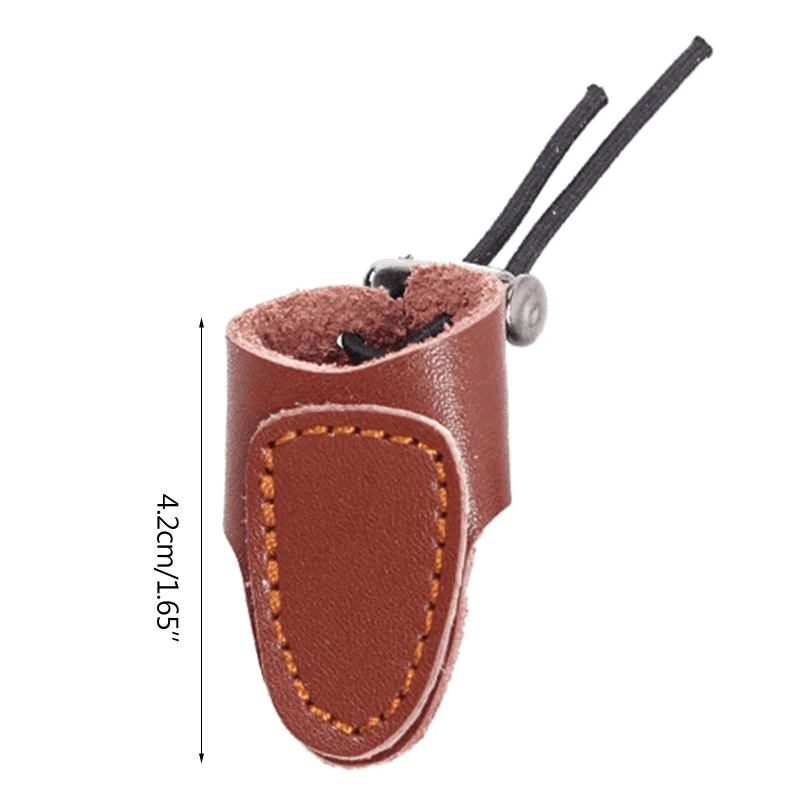 Archery Thumb Ring Guard Adjustable Thickened Thumb Finger Protector Fit Horse-Bow Recurve-Bow for Left Hand