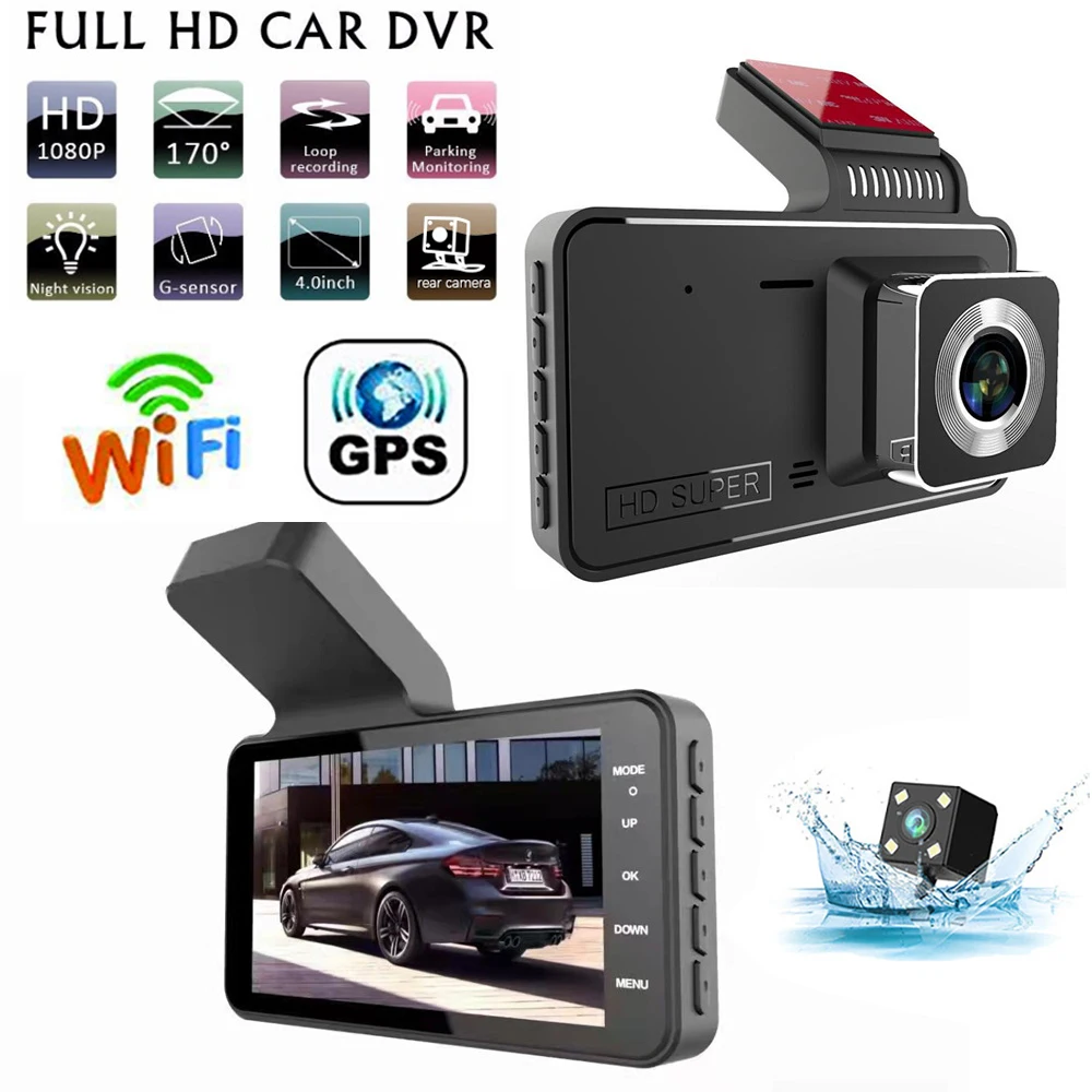 

Car DVR WiFi Full HD 1080P Dash Cam Rear View Vehicle Camera Video Recorder Night Vision Auto Dashcam GPS Logger Car Accessories