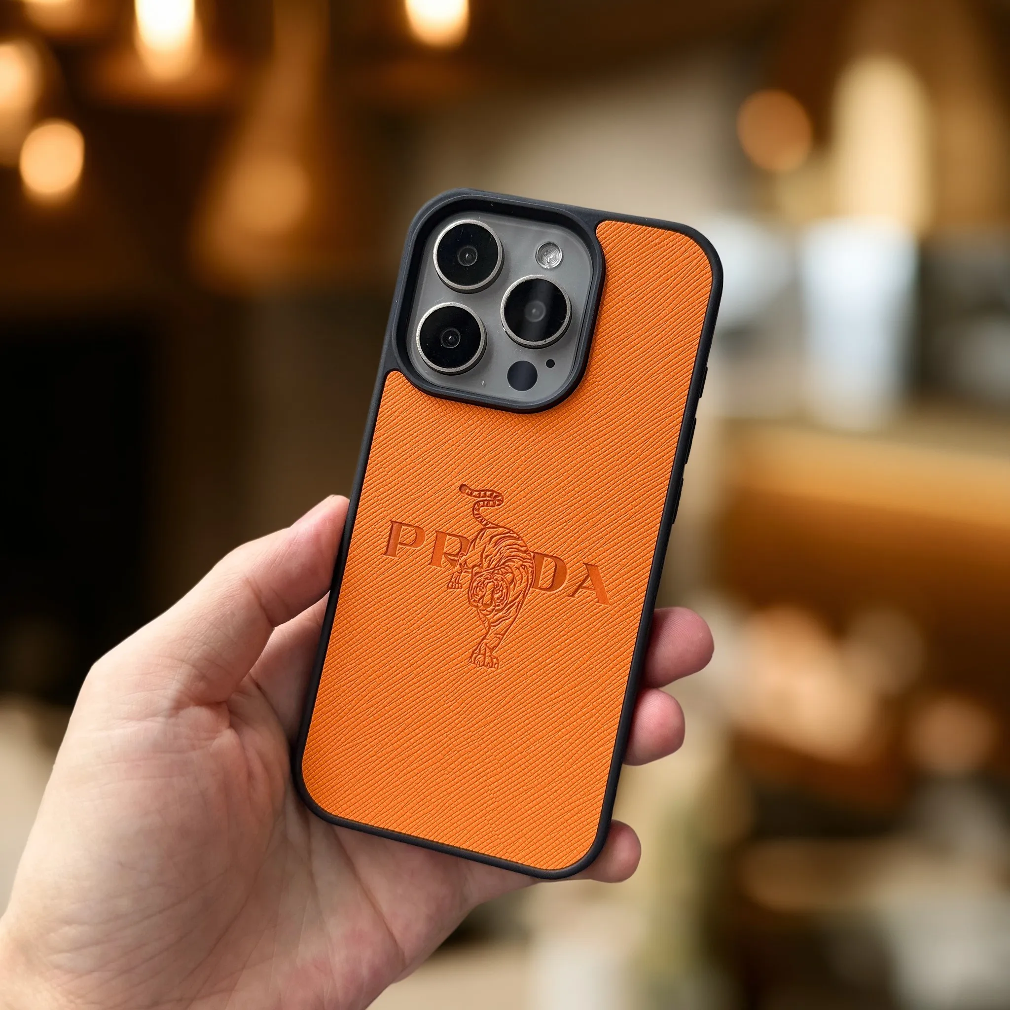 Luxurious Italy Imprint Tiger PU Leather Phone Case - Durable Anti-Drop Design