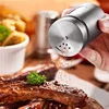 Stainless Steel Seasoning Spice Storage Box Condiment Bottles Shaker Jars Organizer BBQ Cooking Herbs Toothpick Holder 2
