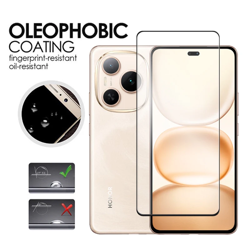 Premium 3D Curved Tempered Glass Screen Protector with Full Cover and Lens Film