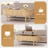 Fluted Lift Top Coffee Table with Hidden Compartment, Fully Assembled Wooden Center Table, Modern Oval Lift Tabletop 4