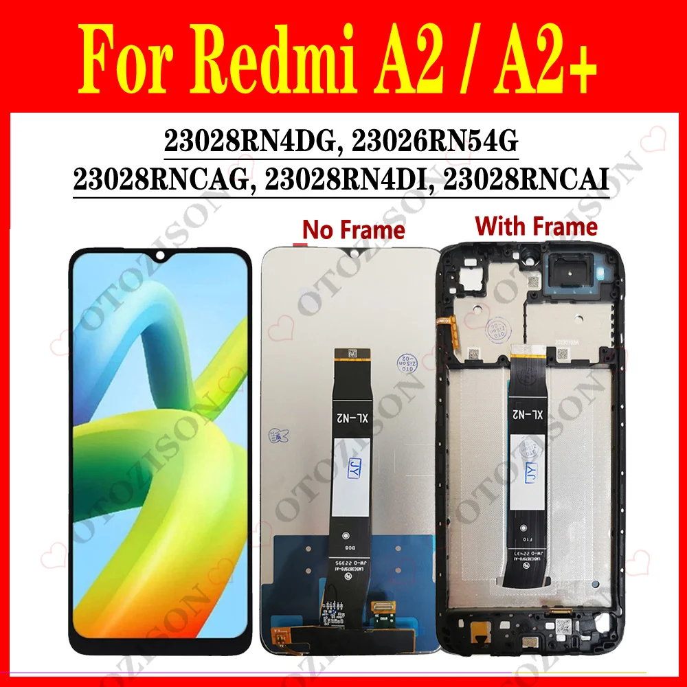 

Для Xiaomi Redmi A2 Plus A2 + ЖК-дисплей A2 ЖК-дисплей с рамкой 23028RNCAI 23026RN54G сменный сенсорный ЖК-экран с цифровым преобразователем в сборе