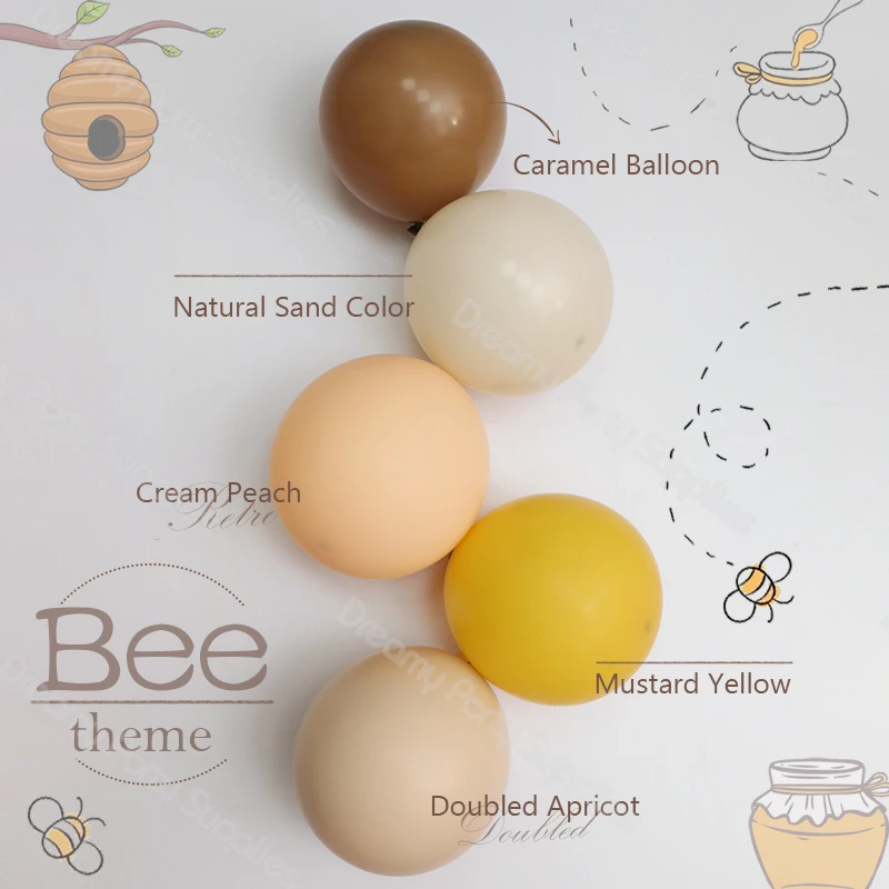 5/10/12/18in 두 배로 채워진 매트 풍선 DIY 풍선 화환 아치 키트 베이비 샤워 생일 파티 결혼식 성별 공개 장식