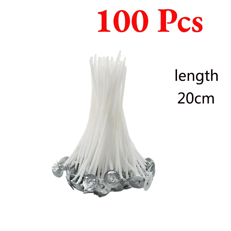 100pcs Cotton Candle Wicks Smokeless DIY Scented Candle Making Supplies Candle Accessories Wax Wicks for Candle Making