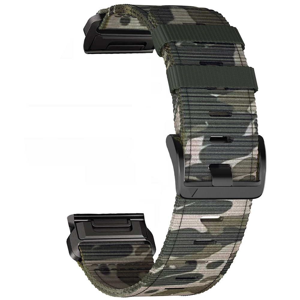 Quickfit 22/26mm Nylon+Silicone Sports Watchband Strap